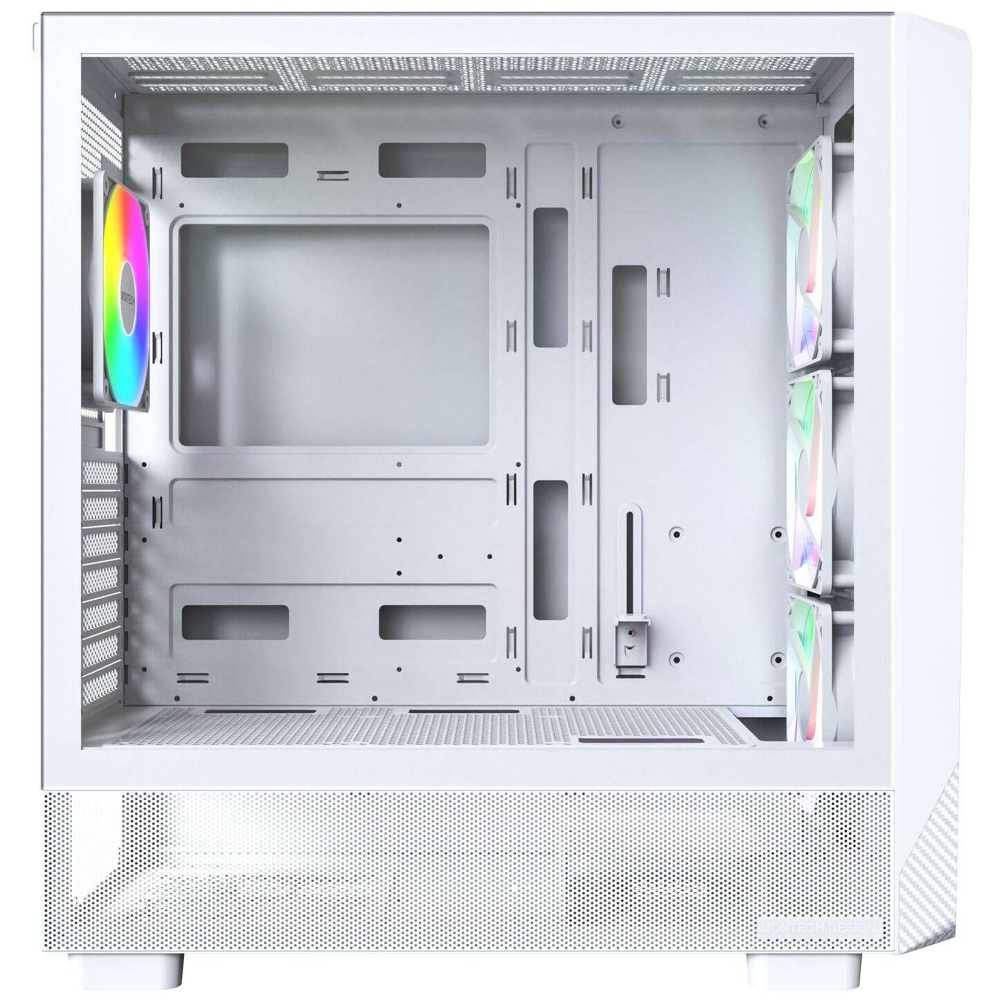 Caixa PC MONTECH X5 (Midi Tower - ARGB multicolorida - 16,5 cm - Branco), miniatura 3