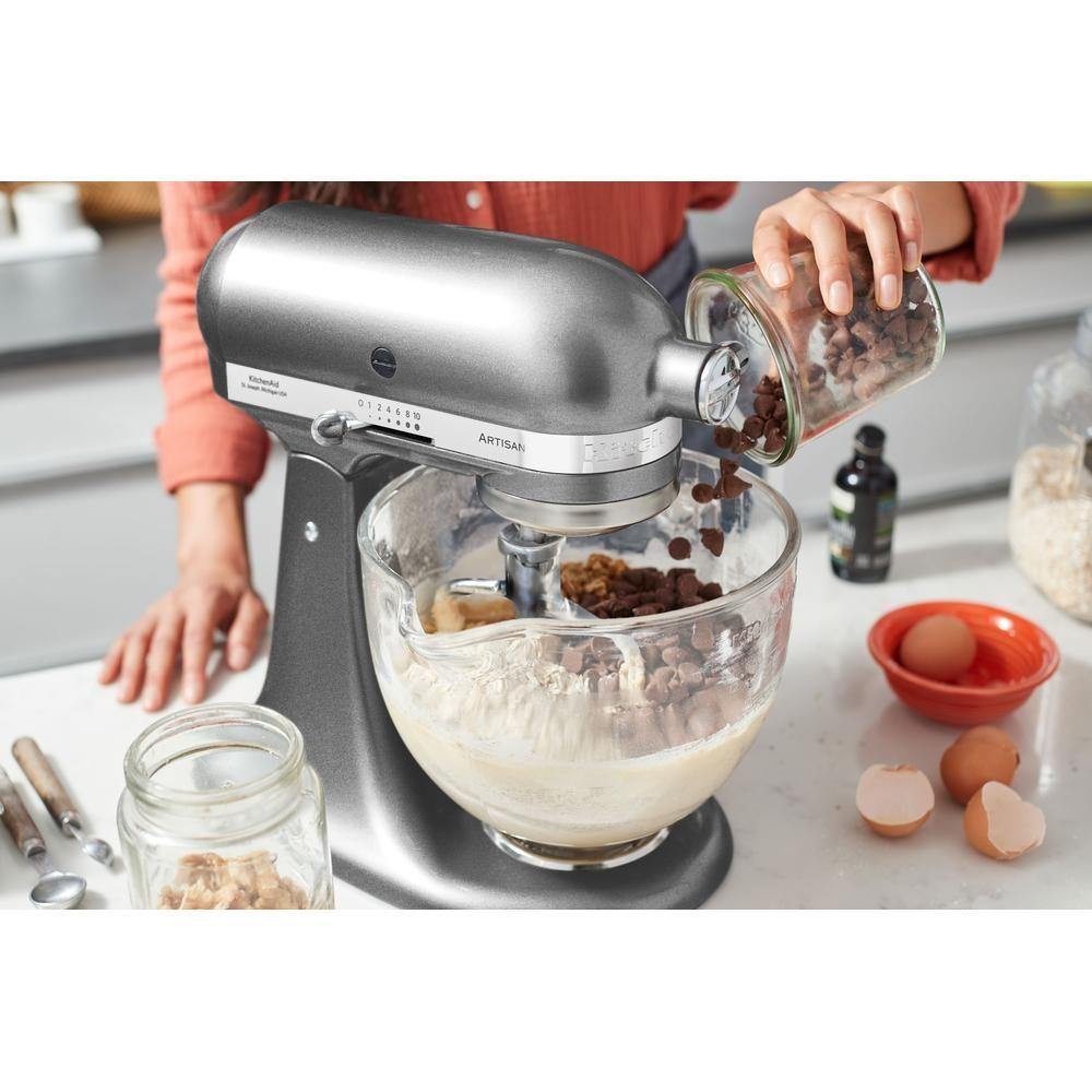 Batedeira KITCHENAID ARTISAN 5KSM185PSEMS (300 W - 220 RPM - 4,8 l - Prateado) — miniatura 4