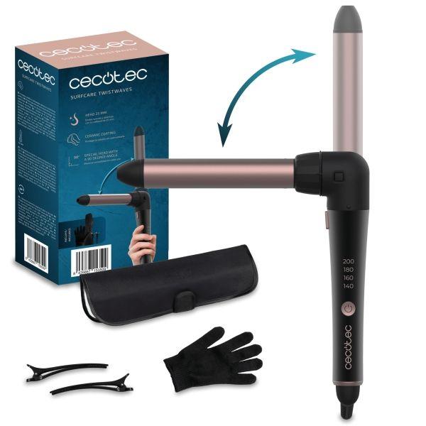 Ferro de Encaracolar CECOTEC SurfCare 3200 TwistWaves (Preto)