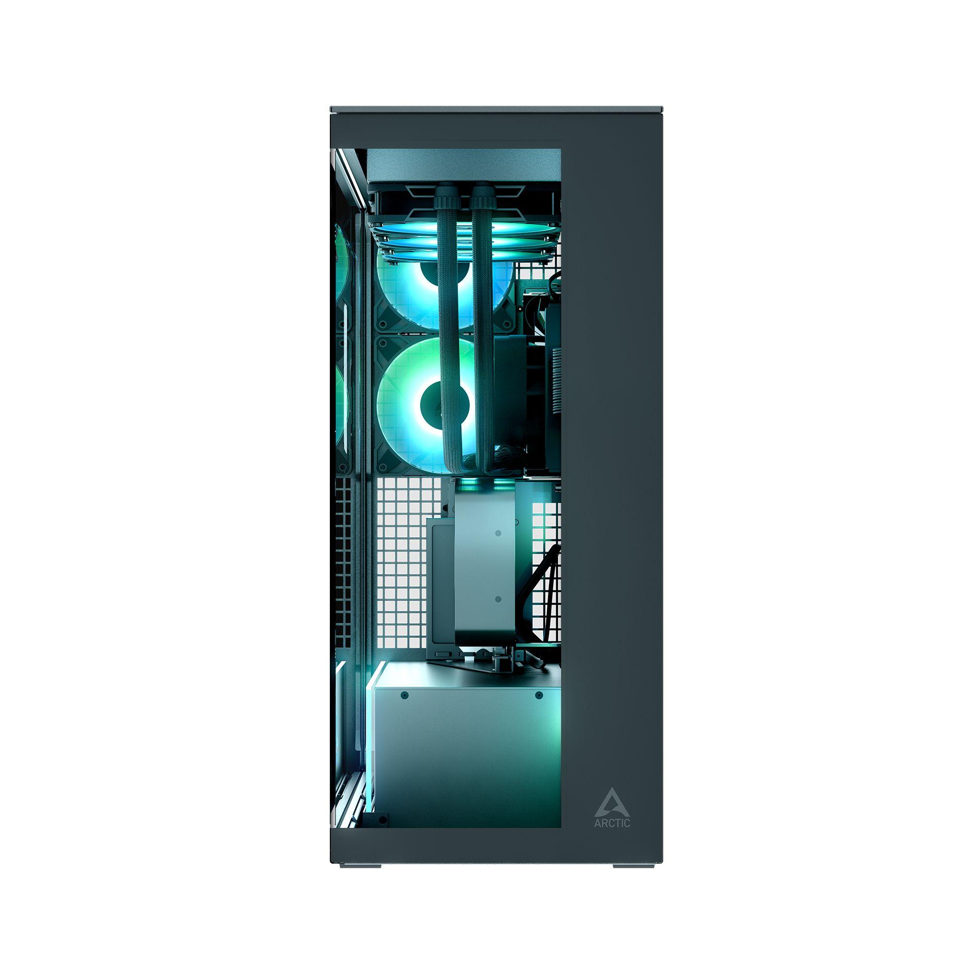 Caixa PC ARCTIC Xtender VG (EATX, ATX, micro-ATX, Mini-ITX - PC - EATX, ATX, micro ATX, Mini-ITX - Preto e Transparente) — miniatura 3