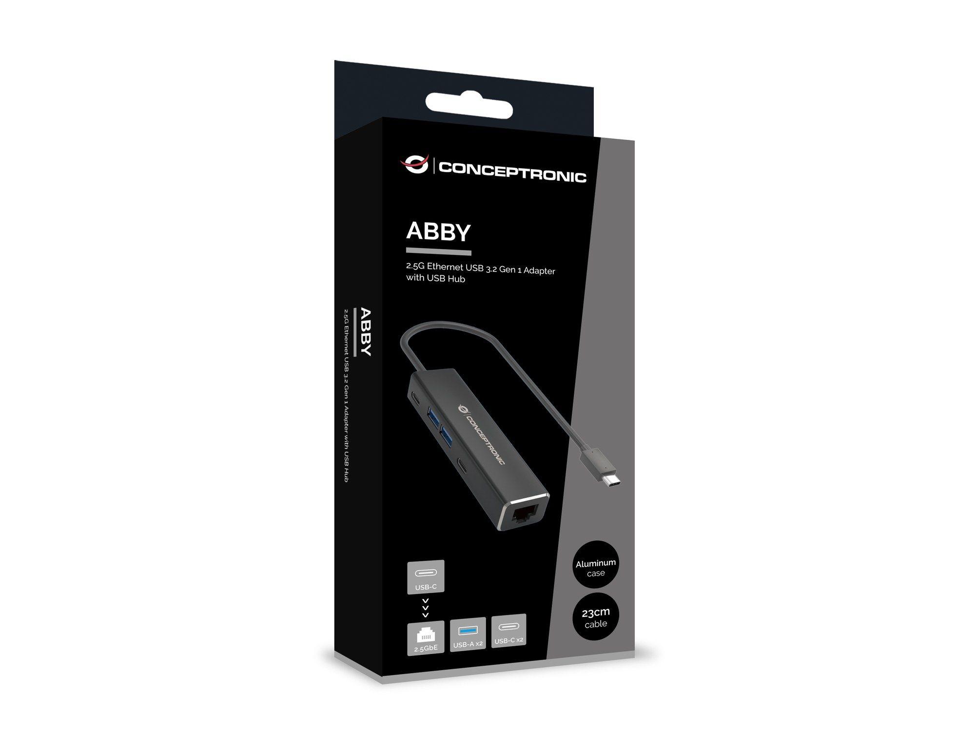 Hub USB-C CONCEPTRONIC ABBY14B (0,23 m - Cinzento) — miniatura 4