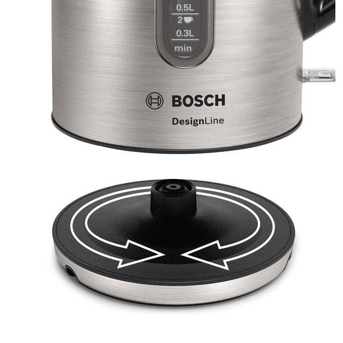 Jarro Elétrico BOSCH TWK4P440 (2400 W - 1,7 l - Aço inoxidável - Preto e Inox), miniatura 6