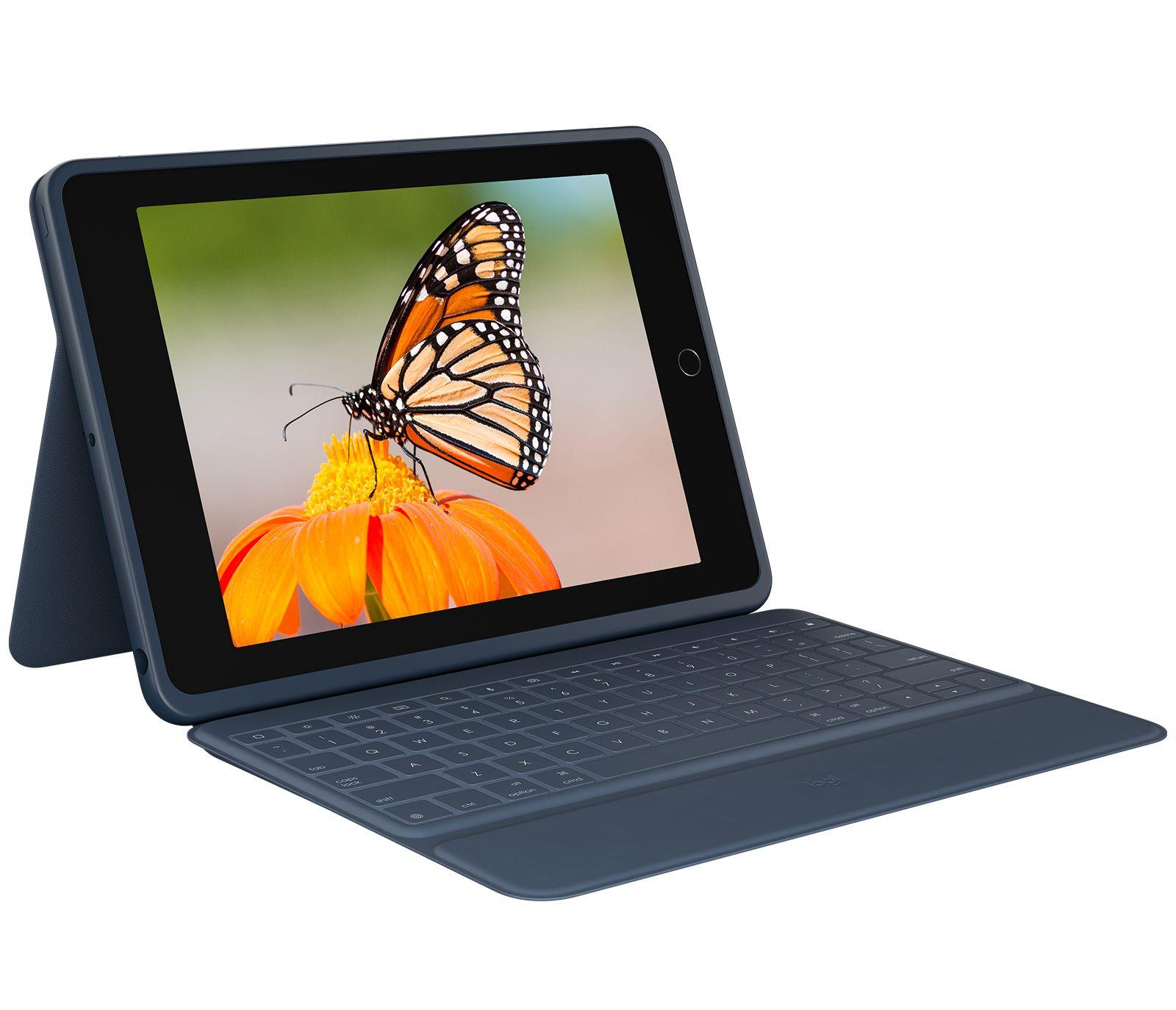 Teclado LOGITECH Rugged Combo 3 (Nórdico - Smart Connector - Acoplamento - Azul)