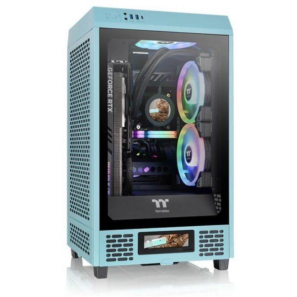 Caixa PC THERMALTAKE The Tower 200 (mini-ITX - Mini Tower - 200 mm - Turquesa) — miniatura 2