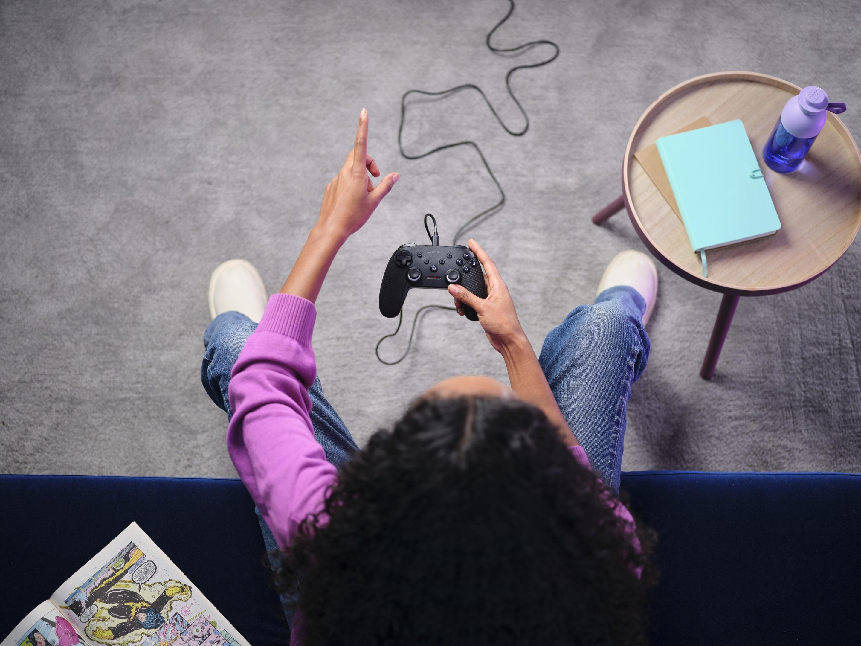 Comando Gaming TRUST GXT 542 Muta (Nintendo Switch - Com fios e sem fios - Preto) — miniatura 6