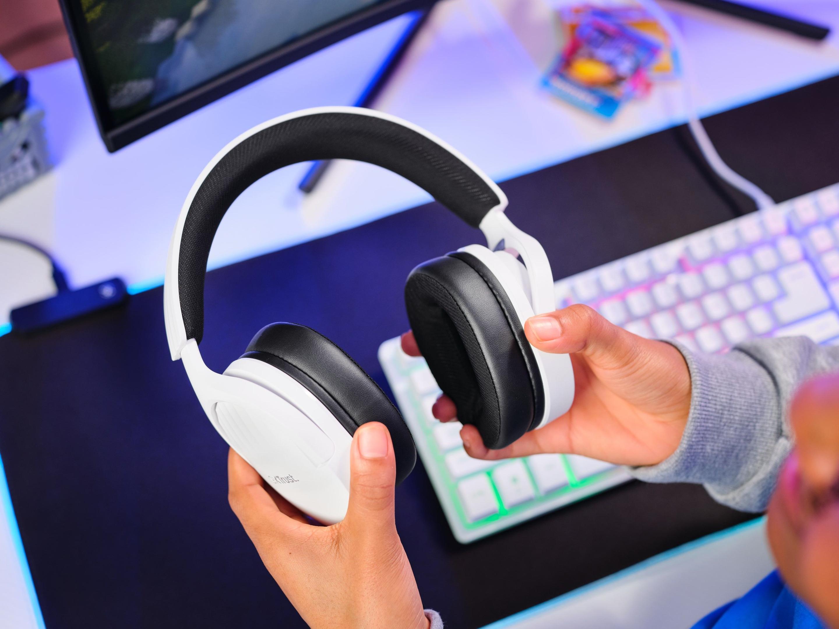 Headset Gaming TRUST GXT 489W Fayzo (Binaural - Com fios - 5 cm - Preto/Branco) — miniatura 9