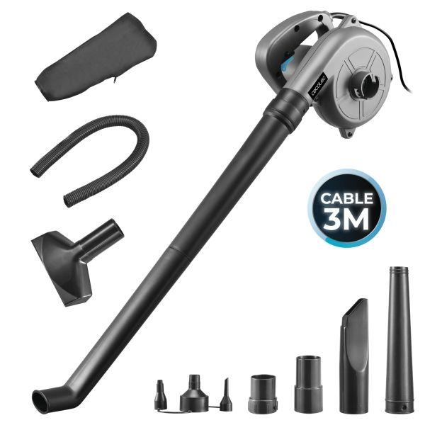 Soprador de Folhas CECOTEC AirForce 720 (700 W - Cabo - Cinzento)