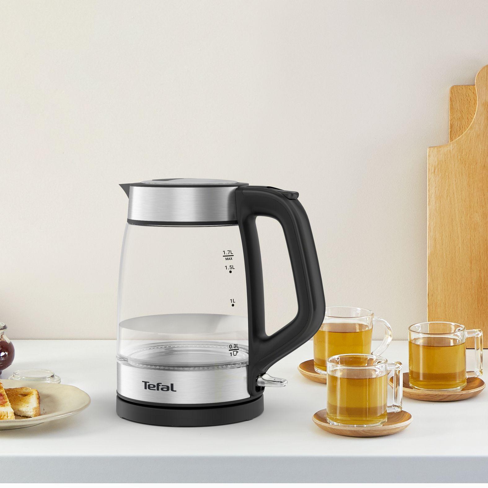 Jarro Elétrico TEFAL KI605830 (2200 W - 1,7 l - Vidro - Preto/Prateado/Transparente) — miniatura 3