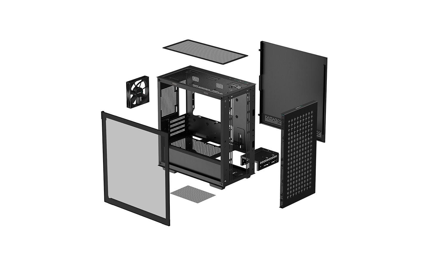 Caixa de Computador Micro-ATX DEEPCOOL CH370 (Micro ATX, Mini-ITX - ATX, PS2 - Mini Tower - Preto) — miniatura 12