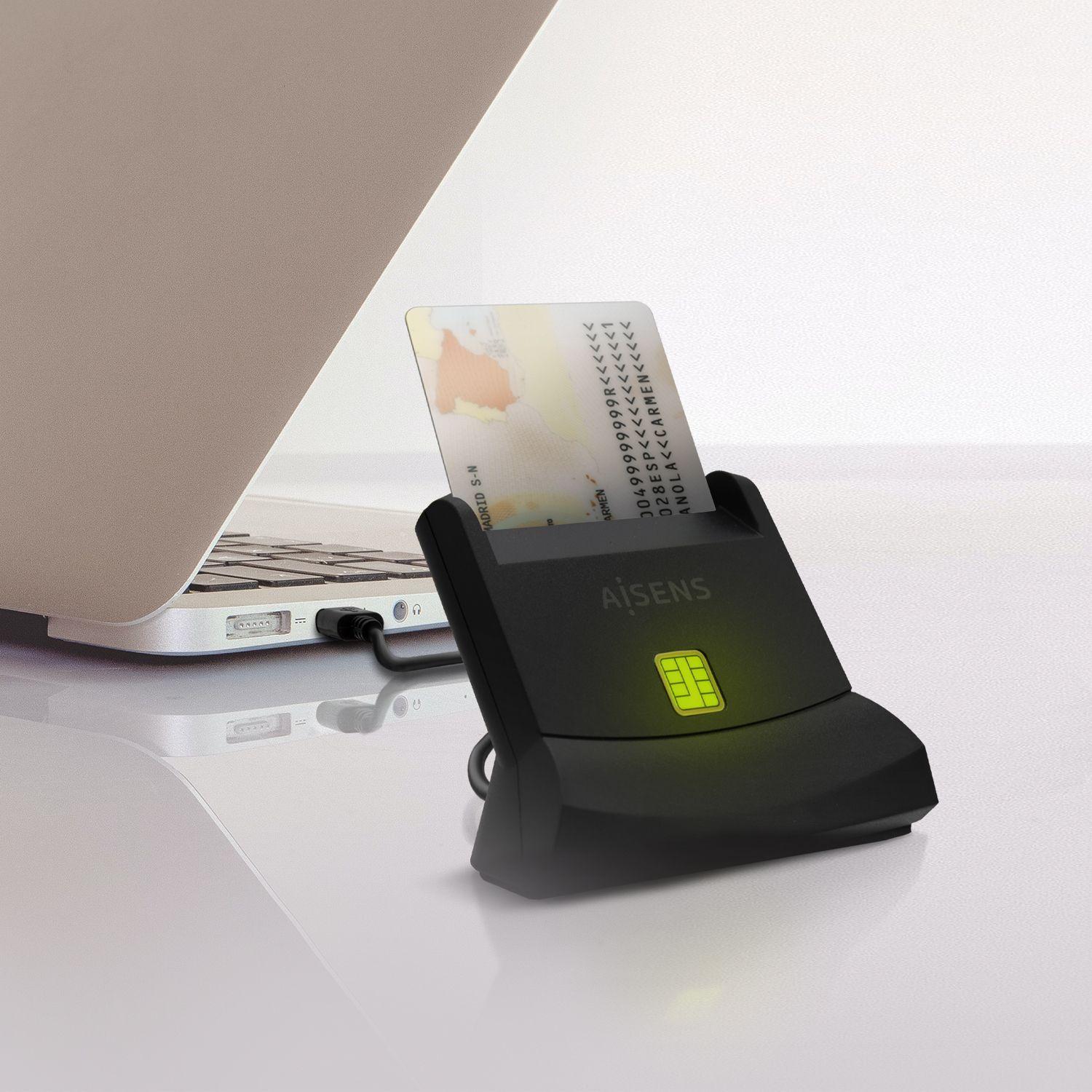 Leitor de Cartões Inteligentes AISENS ASCR-SN05-BK (USB 2.0 - Preto), miniatura 4