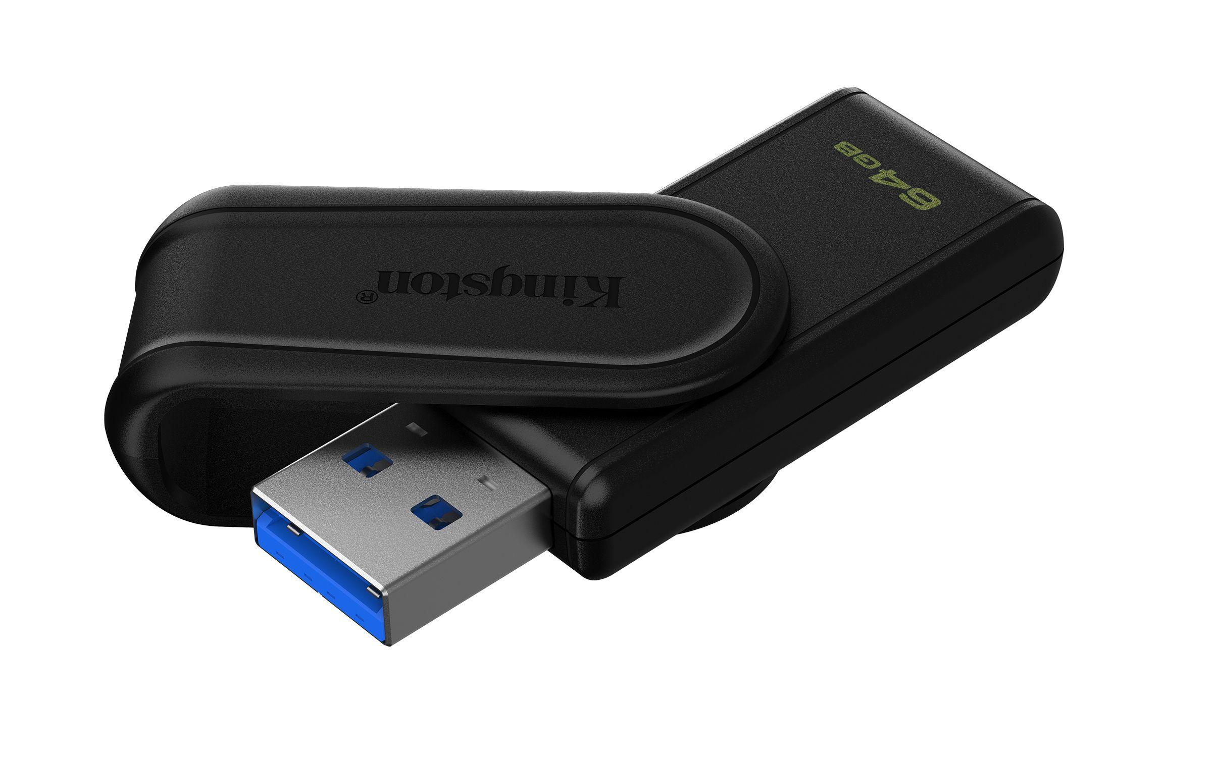 Pen USB KINGSTON DataTraveler Exodia S (64 GB - USB Type-A - 3.2 Gen 1 - Preto) — miniatura 2