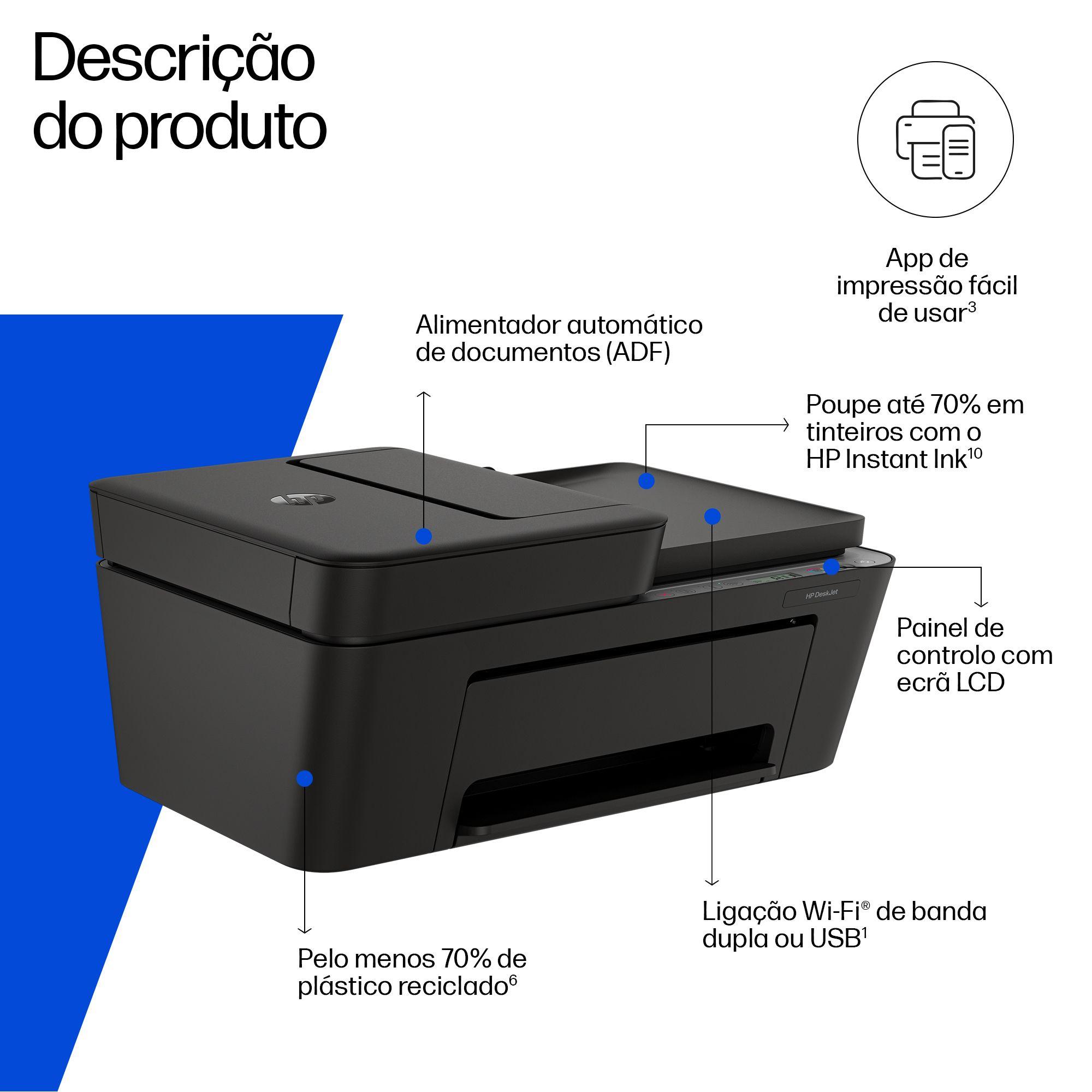 Impressora Multifunções HP DeskJet 4320 (A4 - Impressão a cores - 60 folhas - Cinzento), miniatura 4