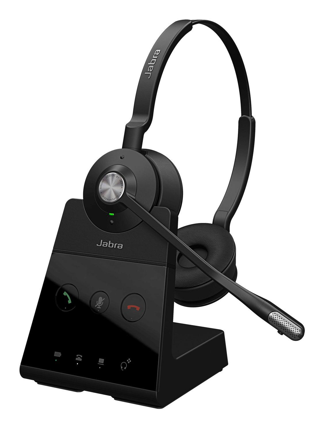 Auscultadores JABRA Engage 65 Stereo (Binaural - Sem fios - Supra-aural - Preto)