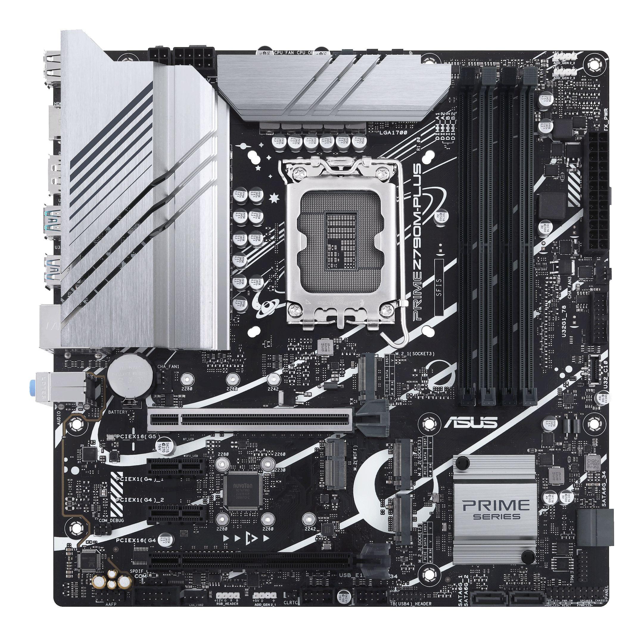Motherboard ASUS PRIME Z790M-PLUS (LGA 1700 - micro-ATX - Duplo canal - Preto)