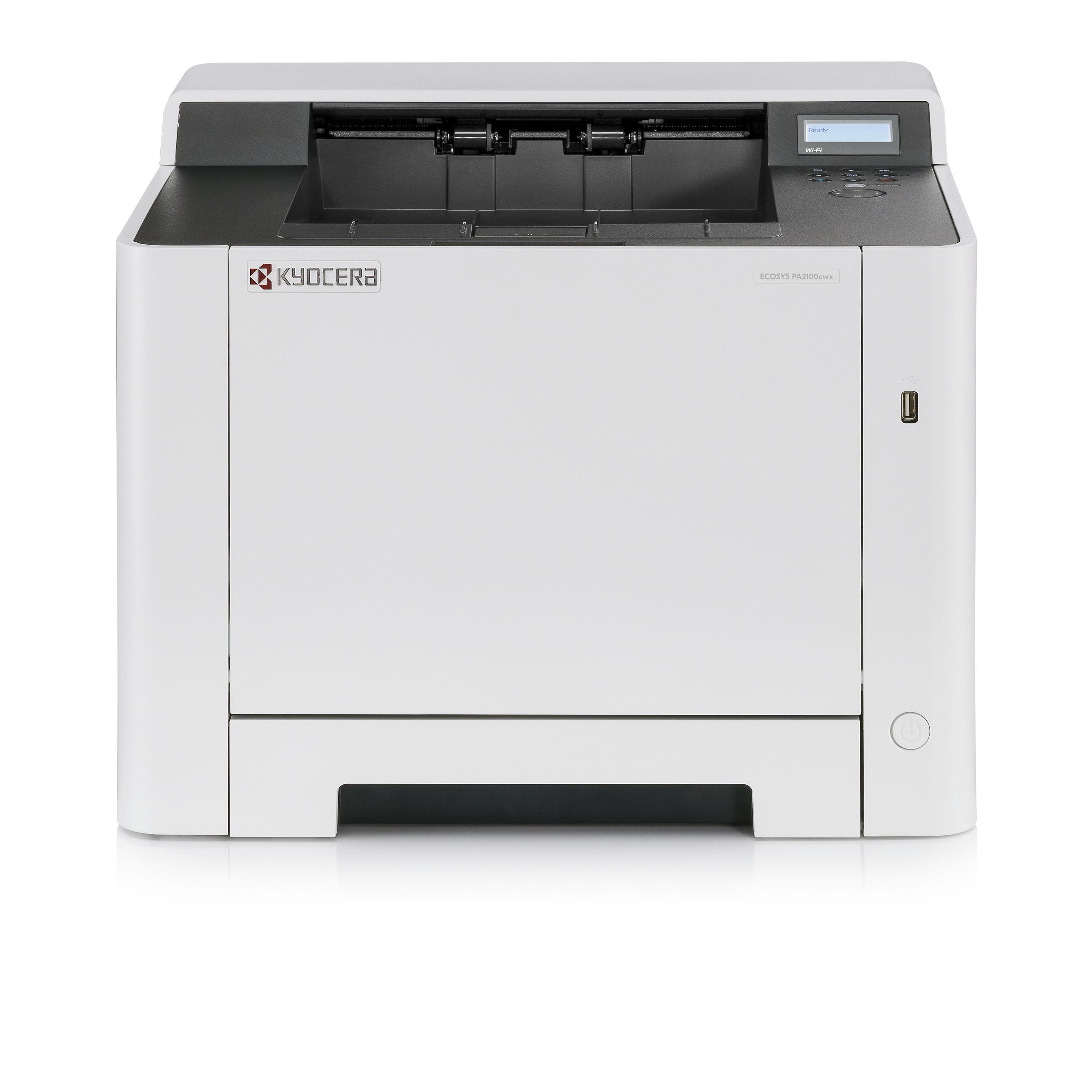 Impressora Laser a Cores KYOCERA ECOSYS PA2100cwx/KL3 (A4 - 300 folhas - Ethernet, USB 2.0 - Branco)