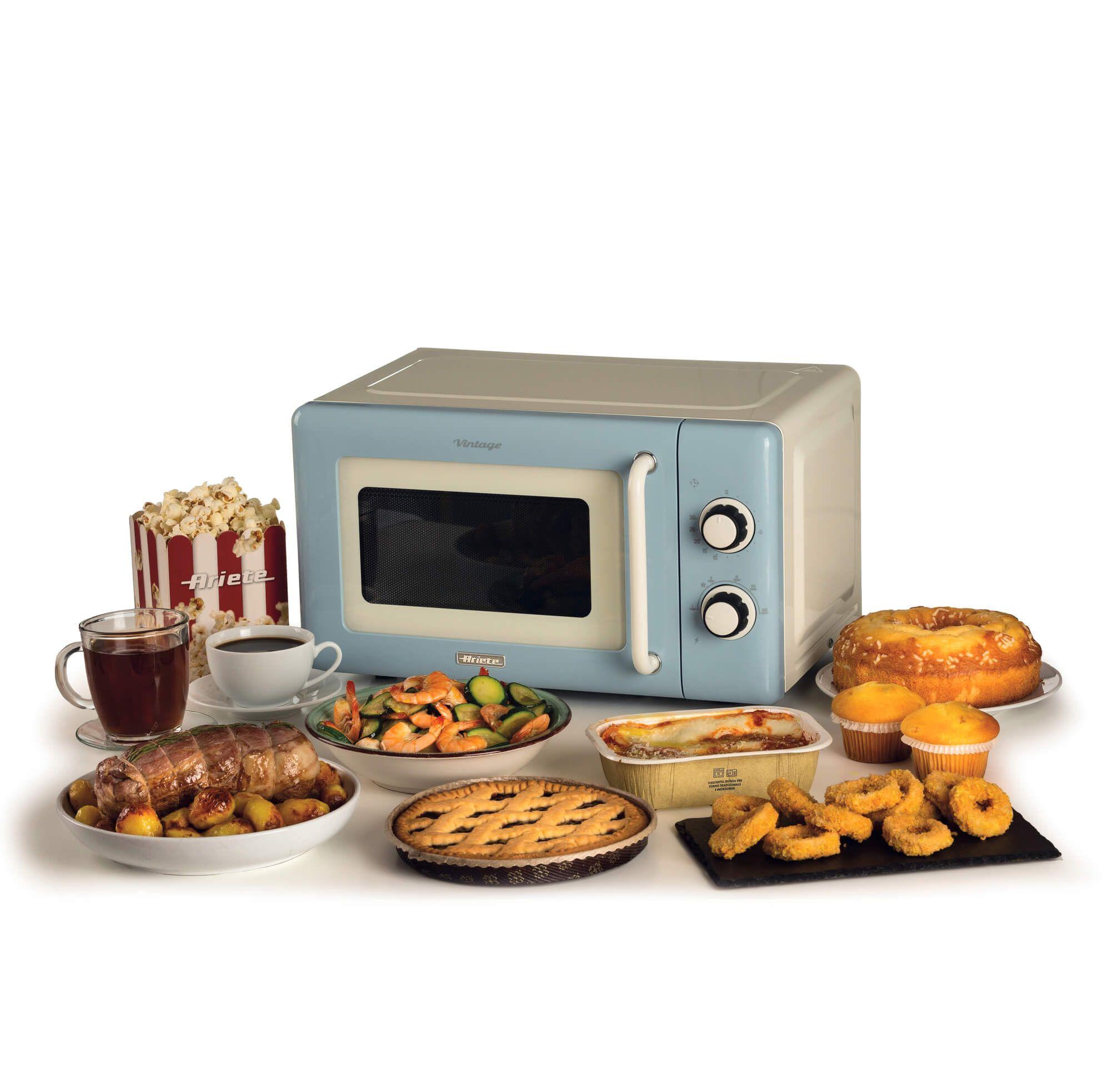 Micro-ondas Independente ARIETE Vintage Line 3960/05 (800 W - 20 l - Rotativo - Azul Claro) — miniatura 2