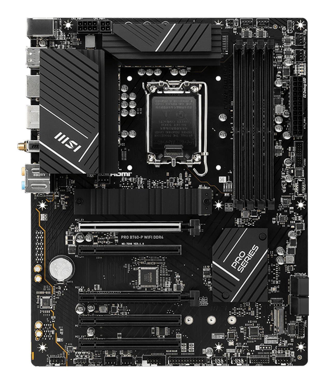 Motherboard MSI PRO B760-P WIFI DDR4 (LGA 1700 - ATX - Duplo canal - Preto), miniatura 2
