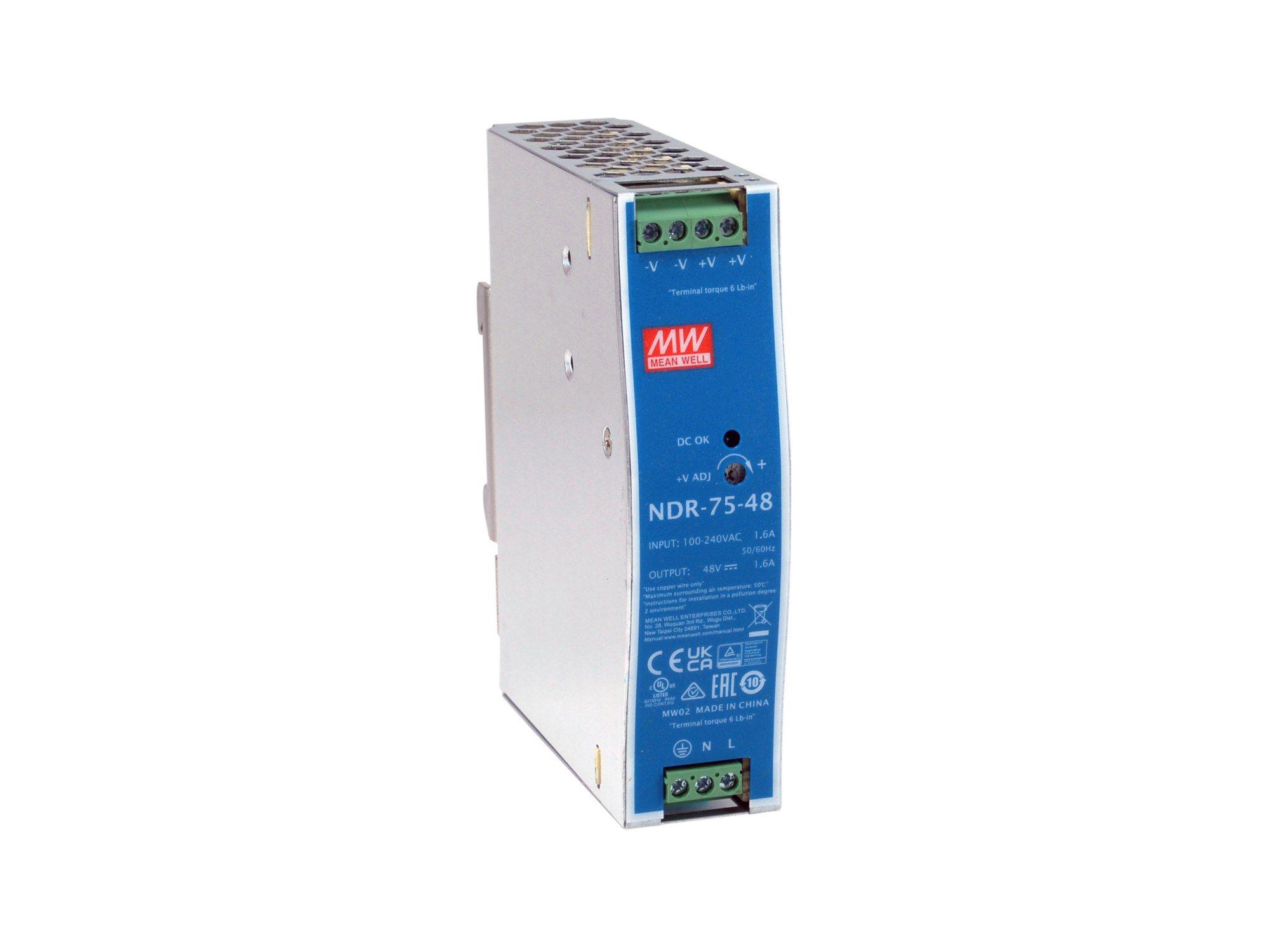 Fonte de Alimentação Industrial LEVELONE POW-4822 (75 W - Azul/Prateado)