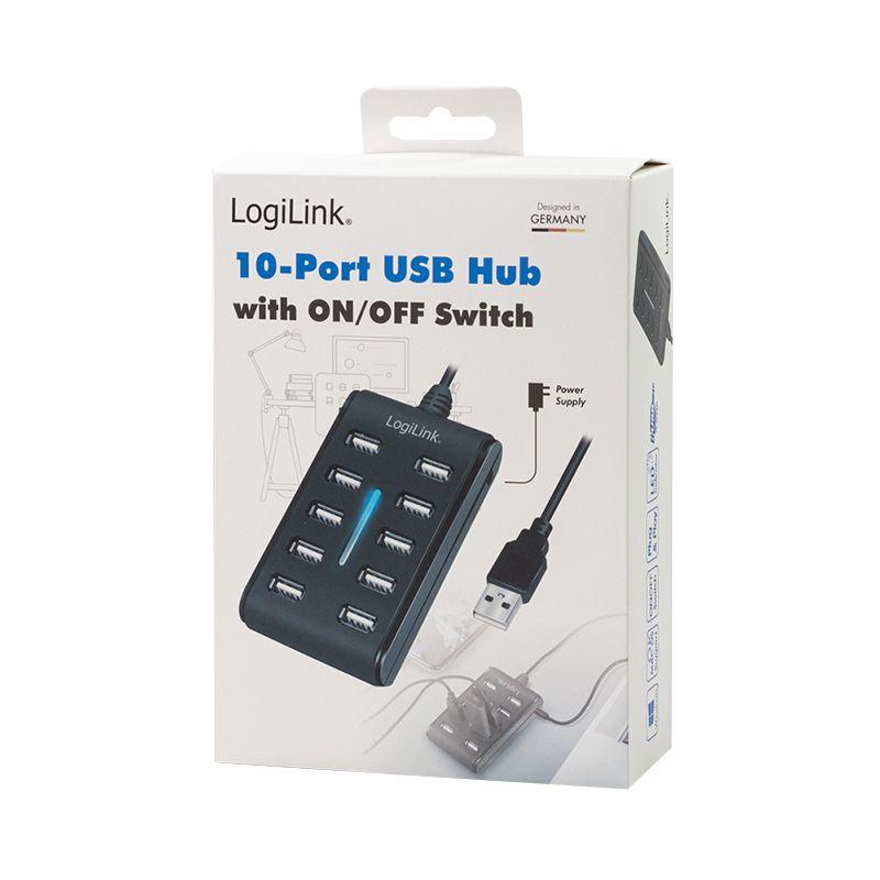 Hub USB LOGILINK UA0125 (90 cm - USB 2.0 - USB 2.0 Type-A - Preto), miniatura 8