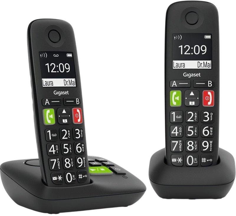 Telefone Sem Fios GIGASET E290A Duo (10 h - Preto) — miniatura 2
