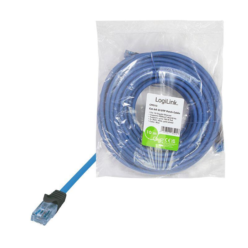 Cabo de Rede LOGILINK CPP010 (10 m - Cat6A - RJ-45 - Azul), miniatura 3