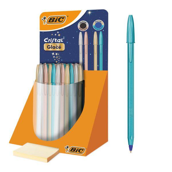 Expositor de Canetas Esferográficas BIC Cristal Glace (40 unidades - Cores Sortidas)