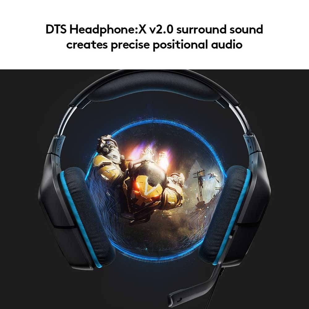 Headset Gaming LOGITECH G432 (Binaural - Com fios - Circum-aural - Preto e Azul) — miniatura 4