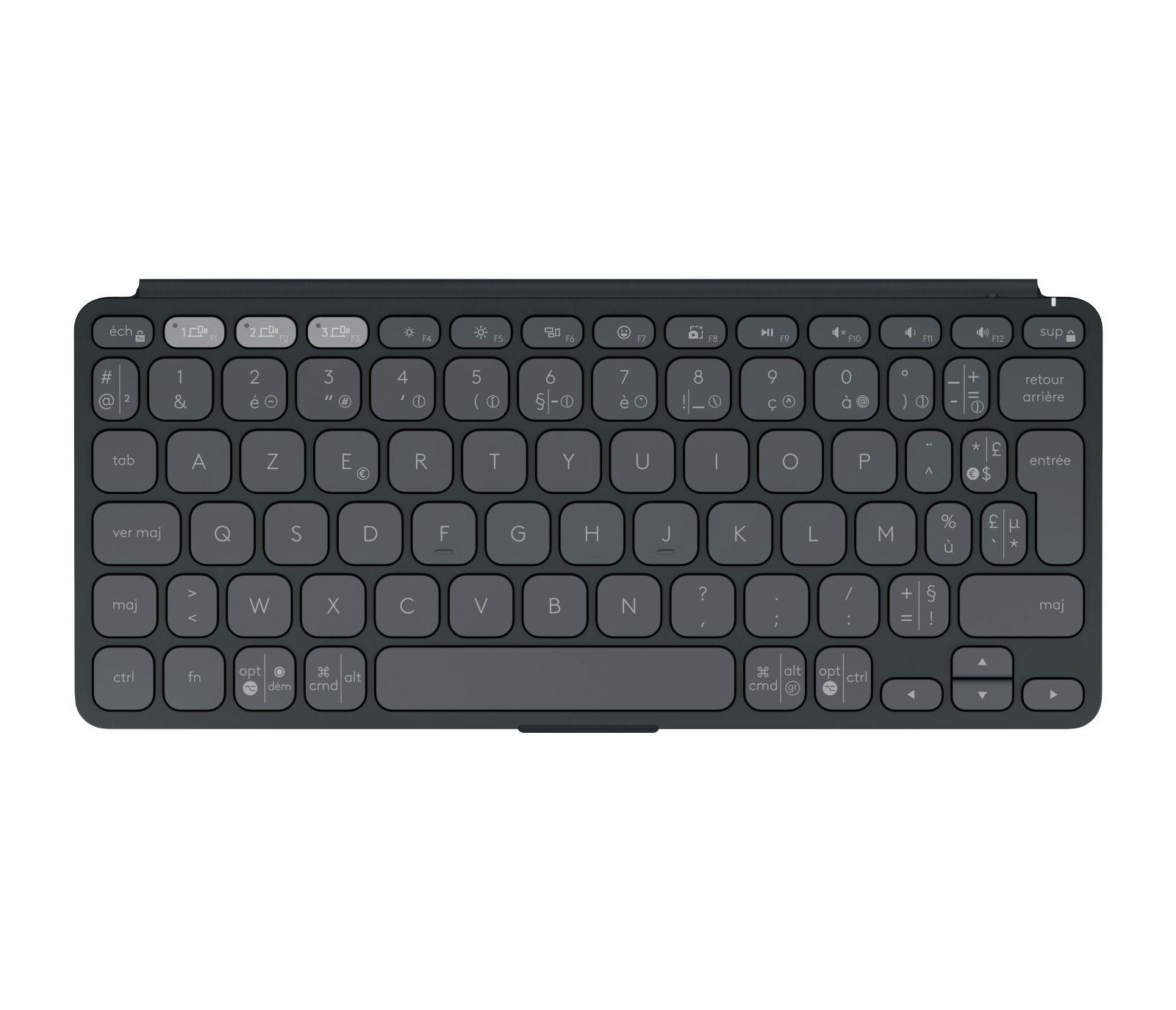 Teclado LOGITECH Keys-To-Go 2 (Francês - Teclas tesoura - Mini - Grafite) — miniatura 3