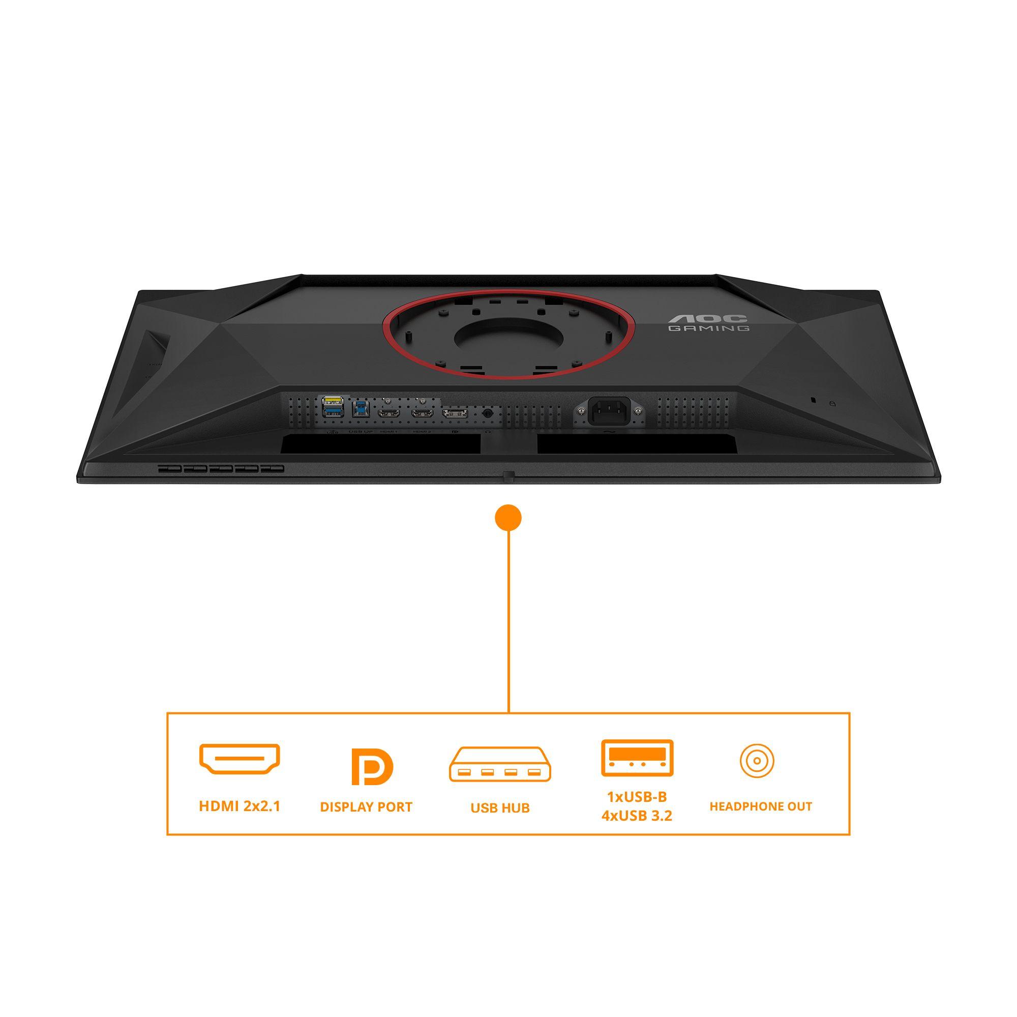 Monitor AOC Q27G4ZD (26,5" - OLED - 280 Hz - Preto/Vermelho) — miniatura 3