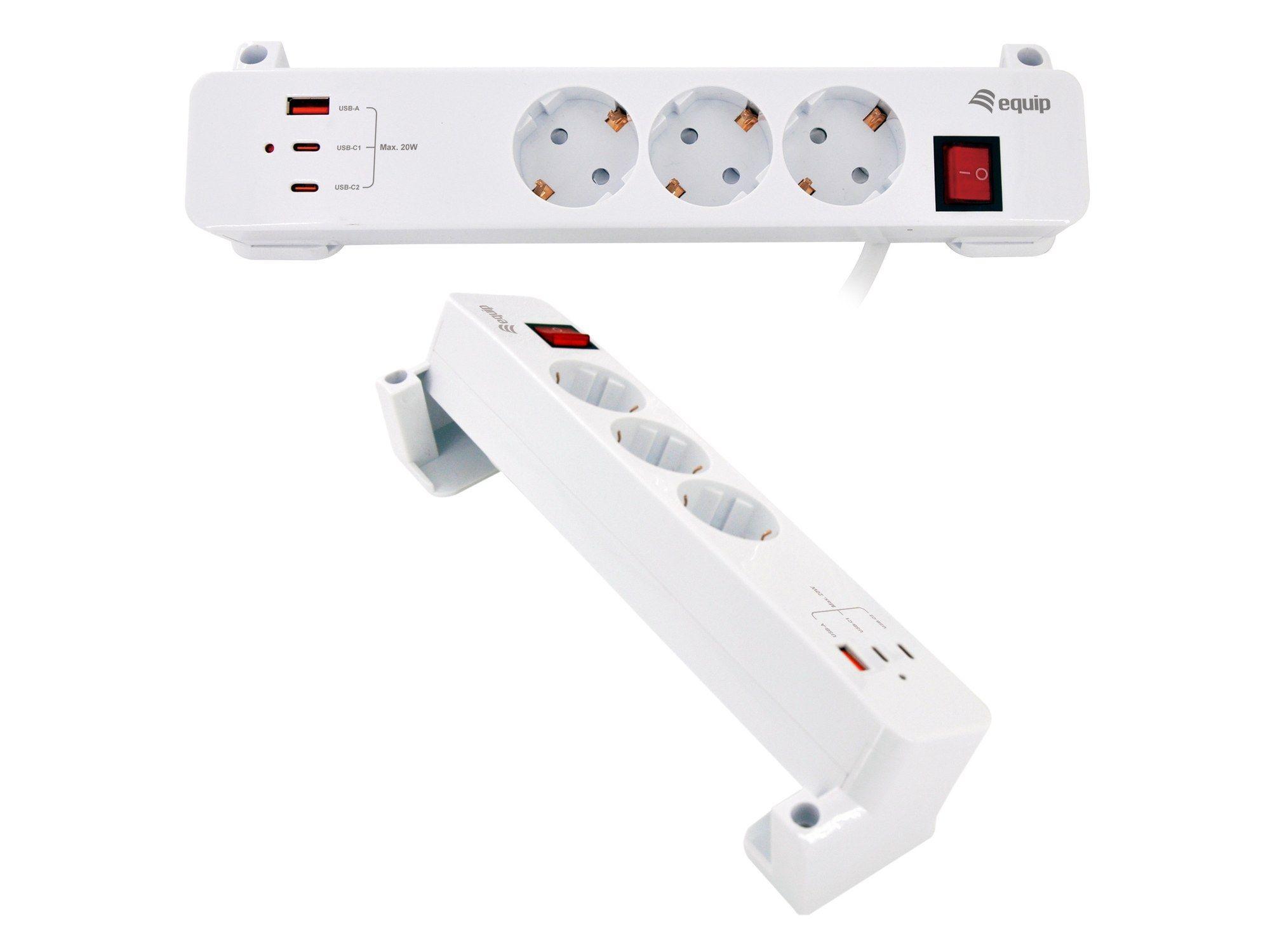Extensão Elétrica EQUIP 245556 (2 m - Tipo F - Branco), miniatura 3