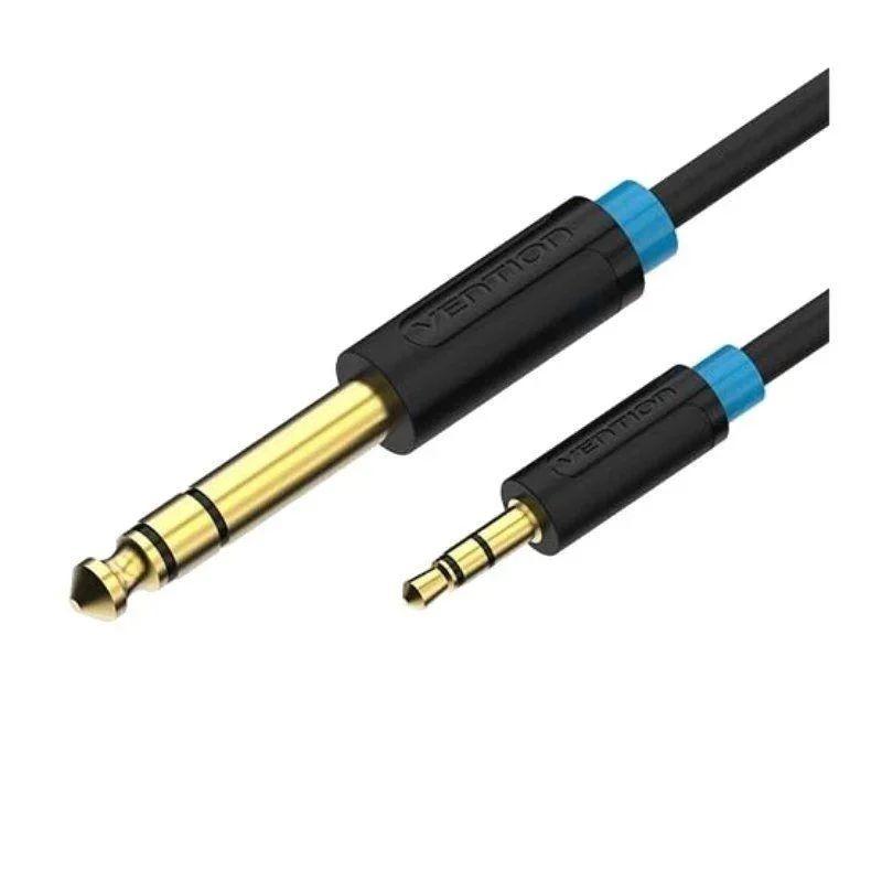 Cabo de Áudio Estéreo Jack 3,5 mm Macho para Jack 6,35 mm Macho VENTION BABBG (1,5 m - Preto)