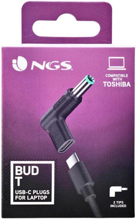 Adaptadores USB-C de 90° para Portátil NGS BUD-T (Preto), miniatura 4