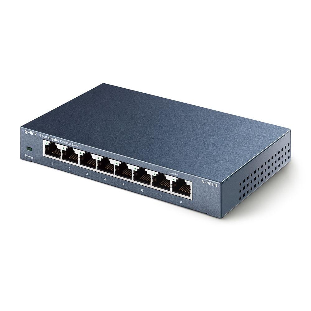 Switch TP-LINK TL-SG108 V4 (Gigabit Ethernet - 1,5 MB - 16 Gbit/s - Preto), miniatura 2