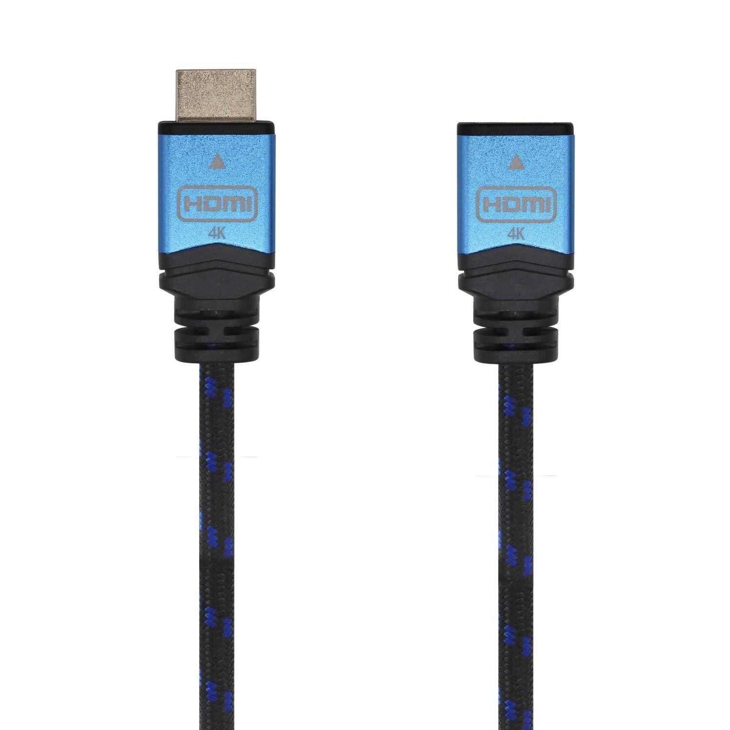 Cabo de Extensão HDMI AISENS A120-0454 (3 m - 60 Hz - HDMI Type A - Preto/Azul), imagem 1