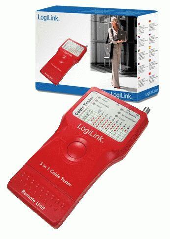 Testador de Cabos de Rede LOGILINK WZ0014 (5 em 1 - RJ45/RJ11/USB/BNC/IEEE 1394), miniatura 2
