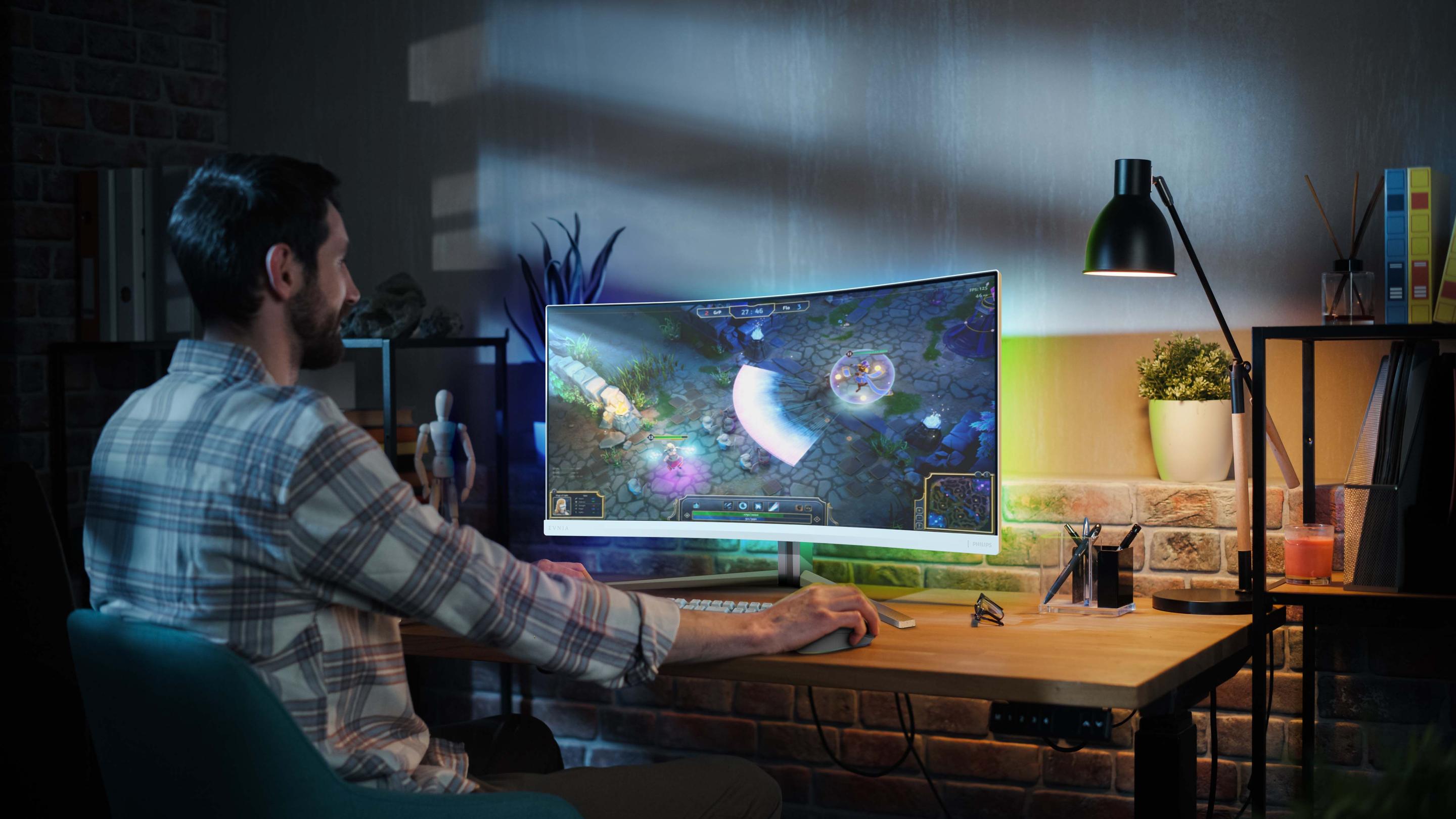 Monitor PHILIPS Evnia 34M2C5501A/00 (34" - Fast VA - 180 Hz - Branco) — miniatura 13
