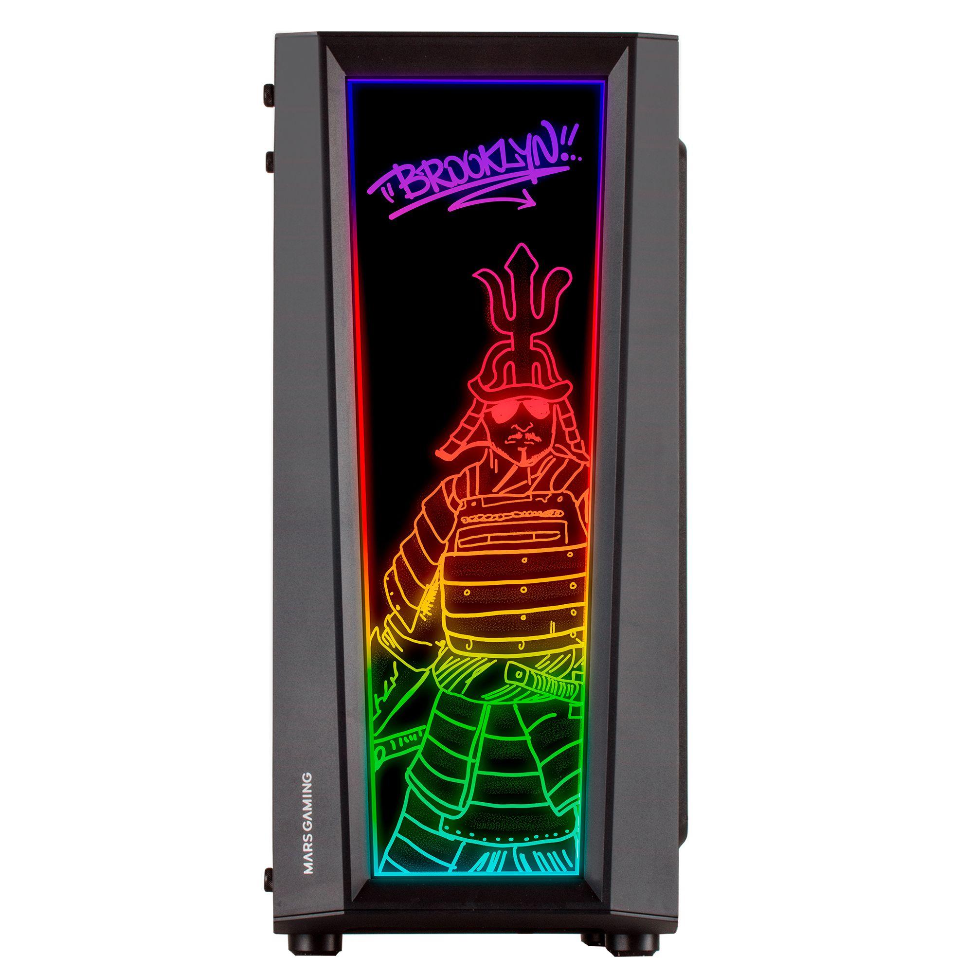Caixa PC MARS GAMING MC-ART (ATX, Micro-ATX, Mini-ITX - Midi Tower - Acrílico, Vidro temperado - Preto) — miniatura 3