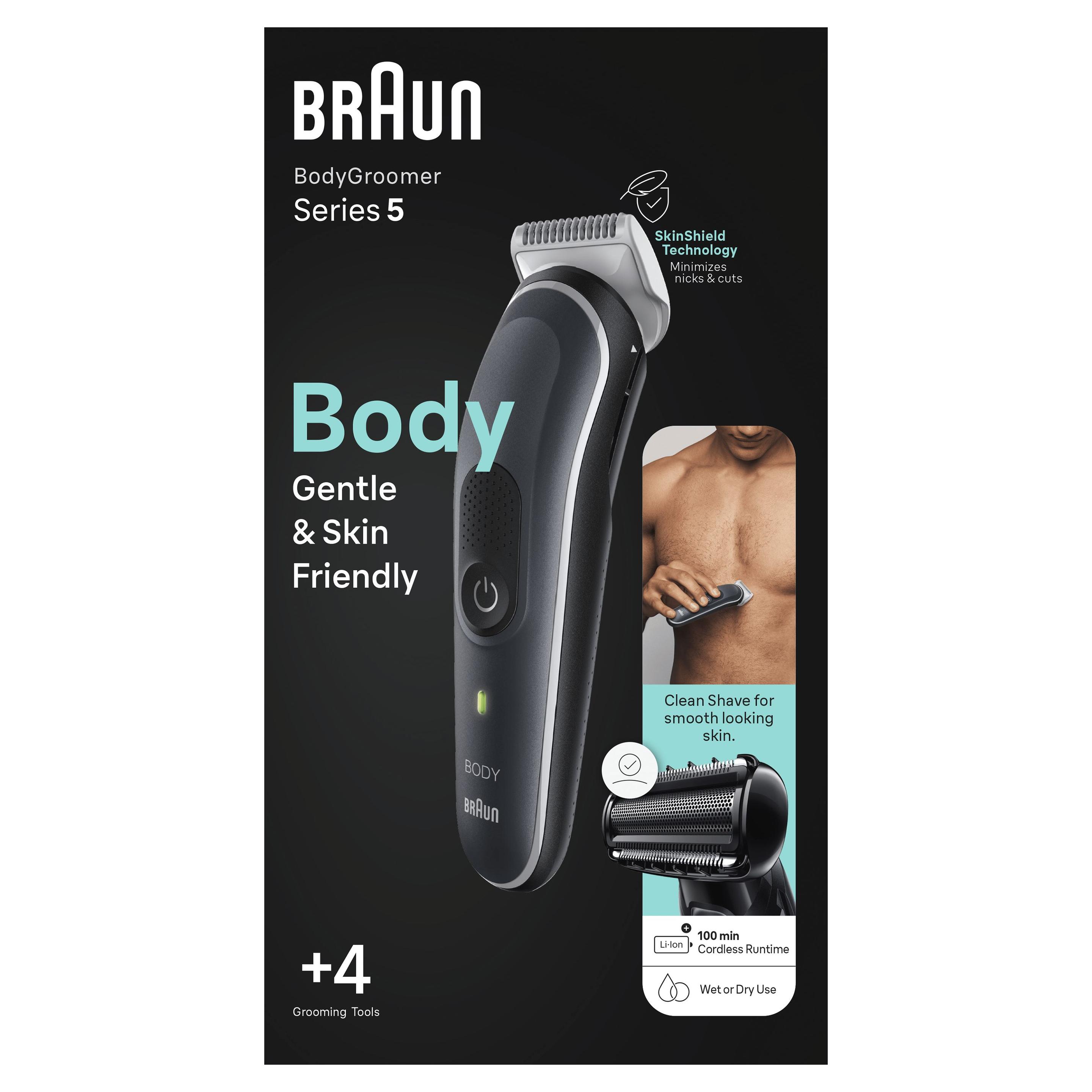Cortapelos Corporal BRAUN BodyGroomer Series 5 BG5360 (Cinzento)