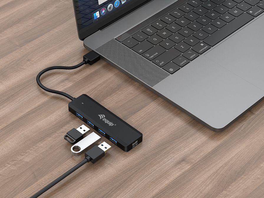 Hub USB EQUIP 128959 (0,15 m - Preto) — miniatura 5