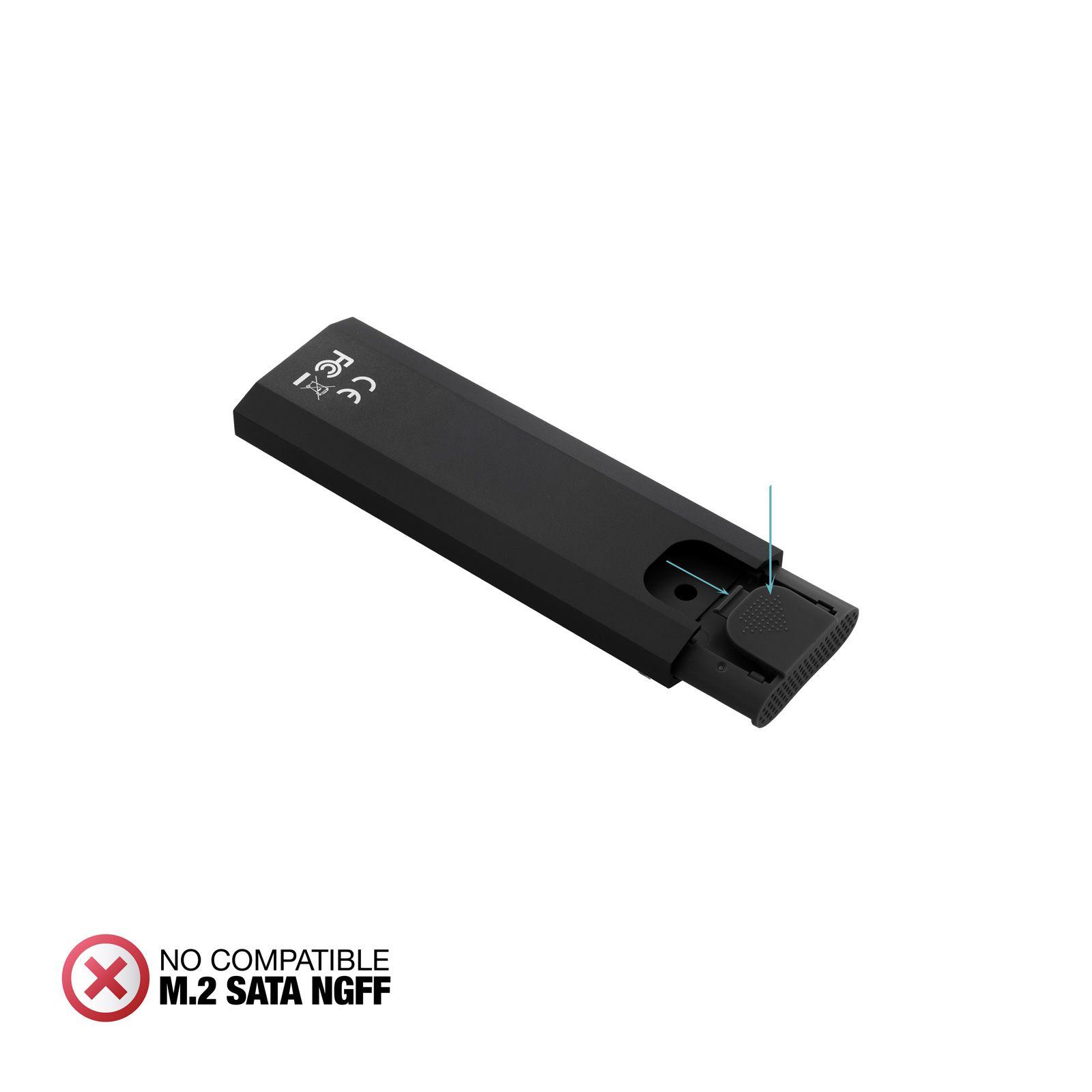 Caixa Externa TOOQ TQE-2231B (8 TB - M.2 - PCI Express NVMe - Preto) — miniatura 3