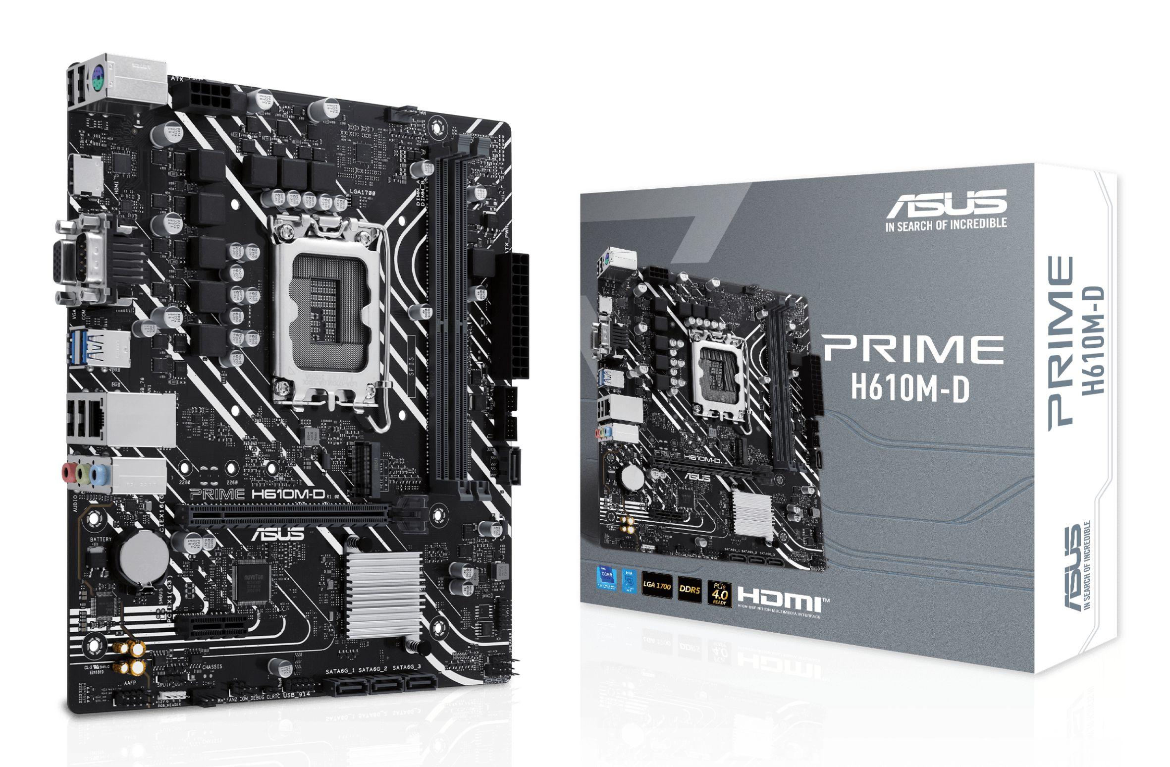 Motherboard ASUS PRIME H610M-D (LGA 1700 - micro ATX - Duplo canal)