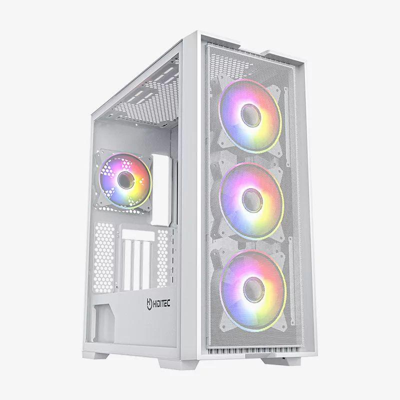 Caixa de Computador Gaming HIDITEC H2 AIR ARGB (ATX, E-ATX, ITX, Micro ATX - Torre - E-ATX, ATX, Micro ATX, ITX - Branco)