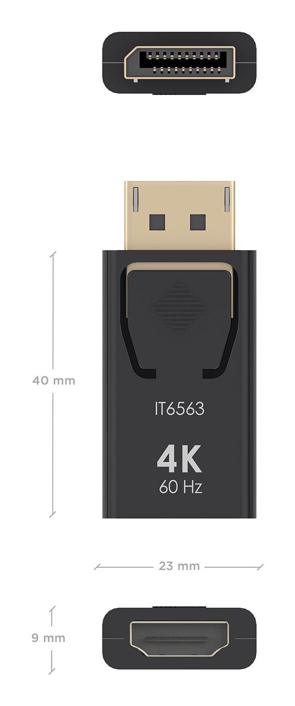 Adaptador DISPLAYPORT para HDMI AISENS A125-0908 (Preto) — miniatura 3
