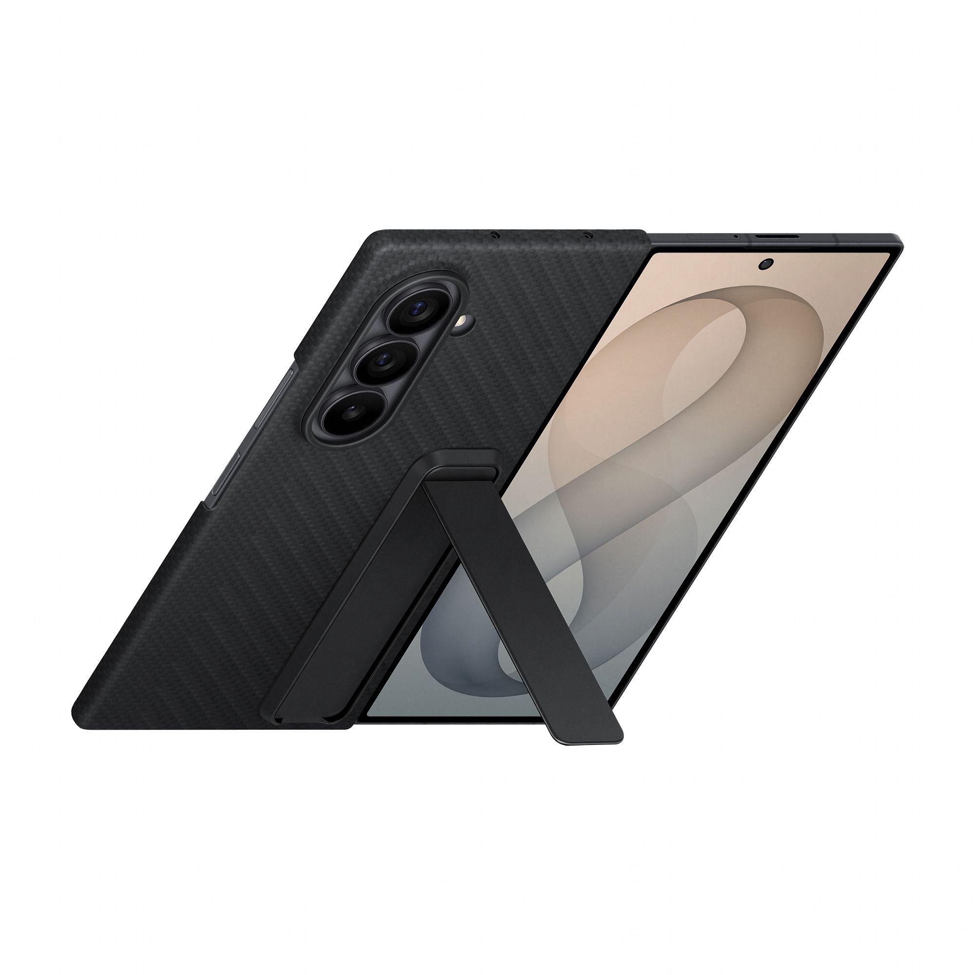 Capa SAMSUNG Carbon Standing Case EF-XF976SBEGWW (Carbono - Preto) — miniatura 3