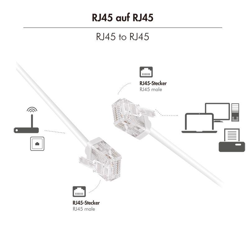Cabo de Rede LOGILINK CQ3031U (1 m - Cat6A - RJ-45 - Branco) — miniatura 2