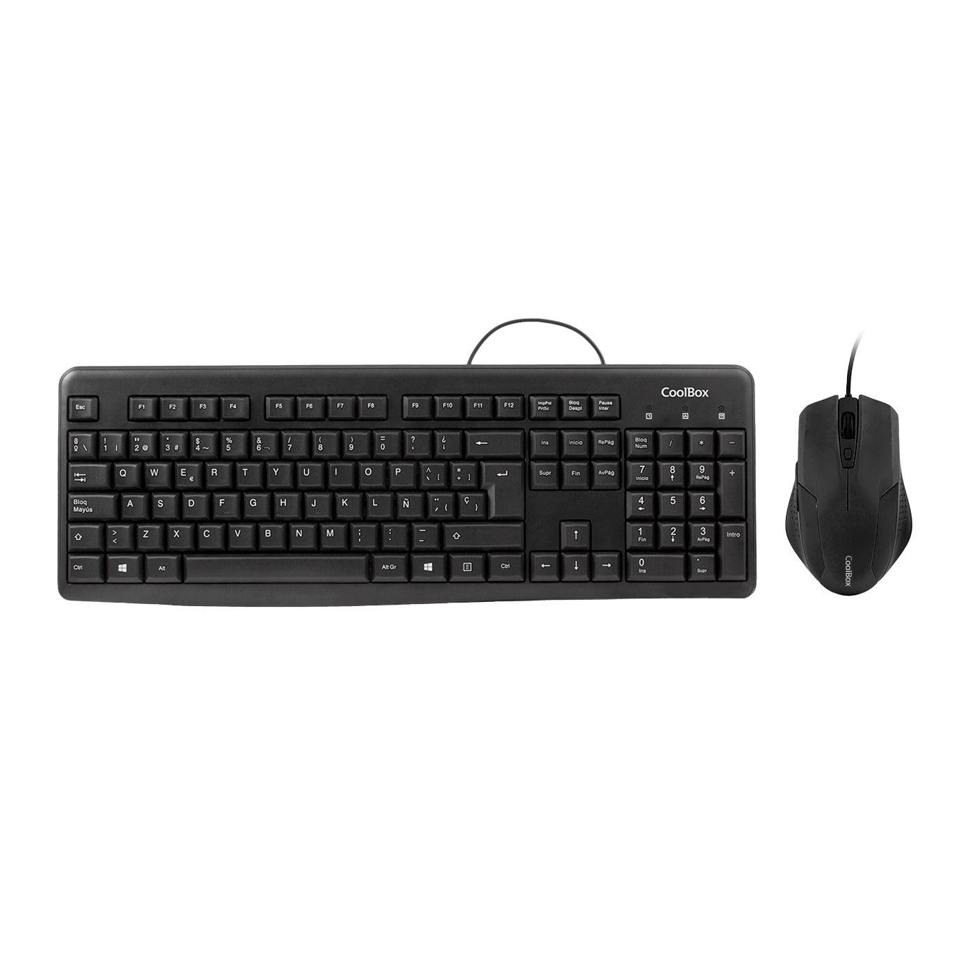 Conjunto Teclado e Rato COOLBOX COO-KTR-01U (Interruptor de membrana - Tamanho completo - USB - Preto) — miniatura 3
