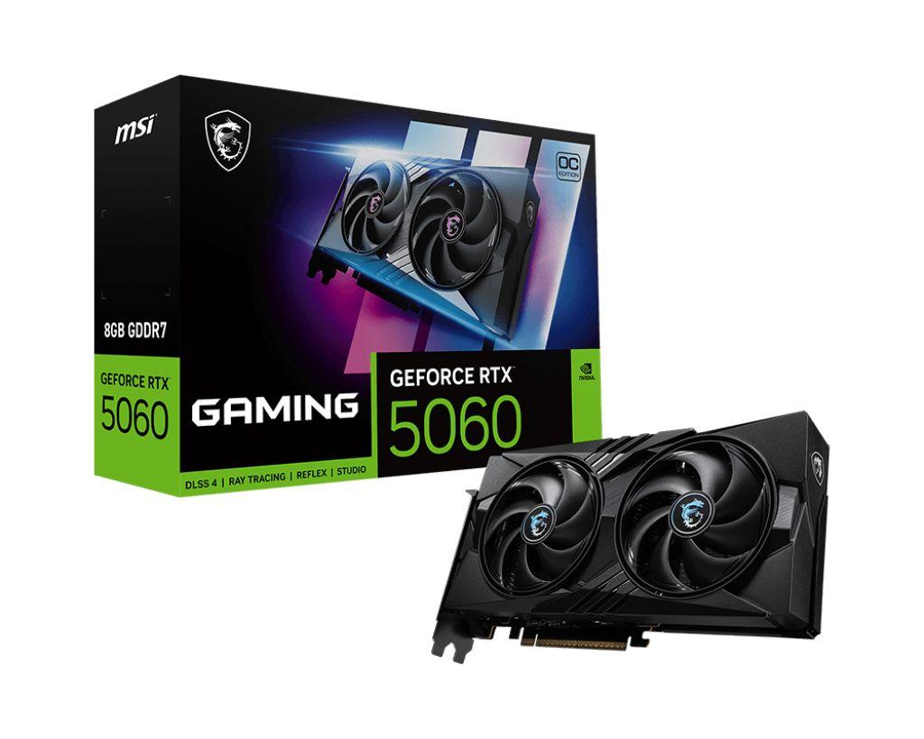 Placa Gráfica MSI GeForce RTX 5060 8G GAMING OC (GeForce RTX 5060 - 8 GB - 128 bit - Preto)