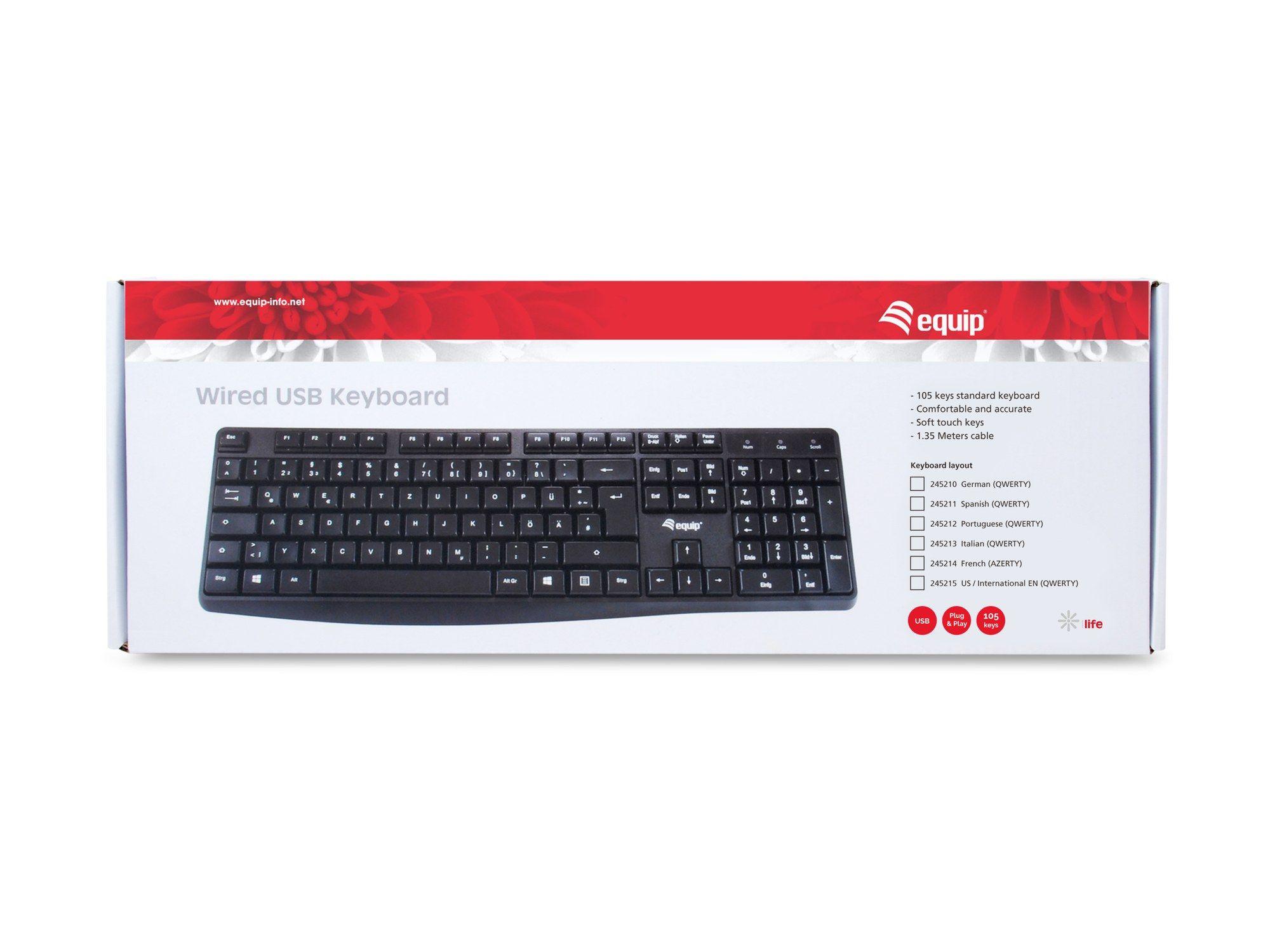 Teclado EQUIP 245215 (Inglês - Tamanho completo - USB - Preto) — miniatura 7