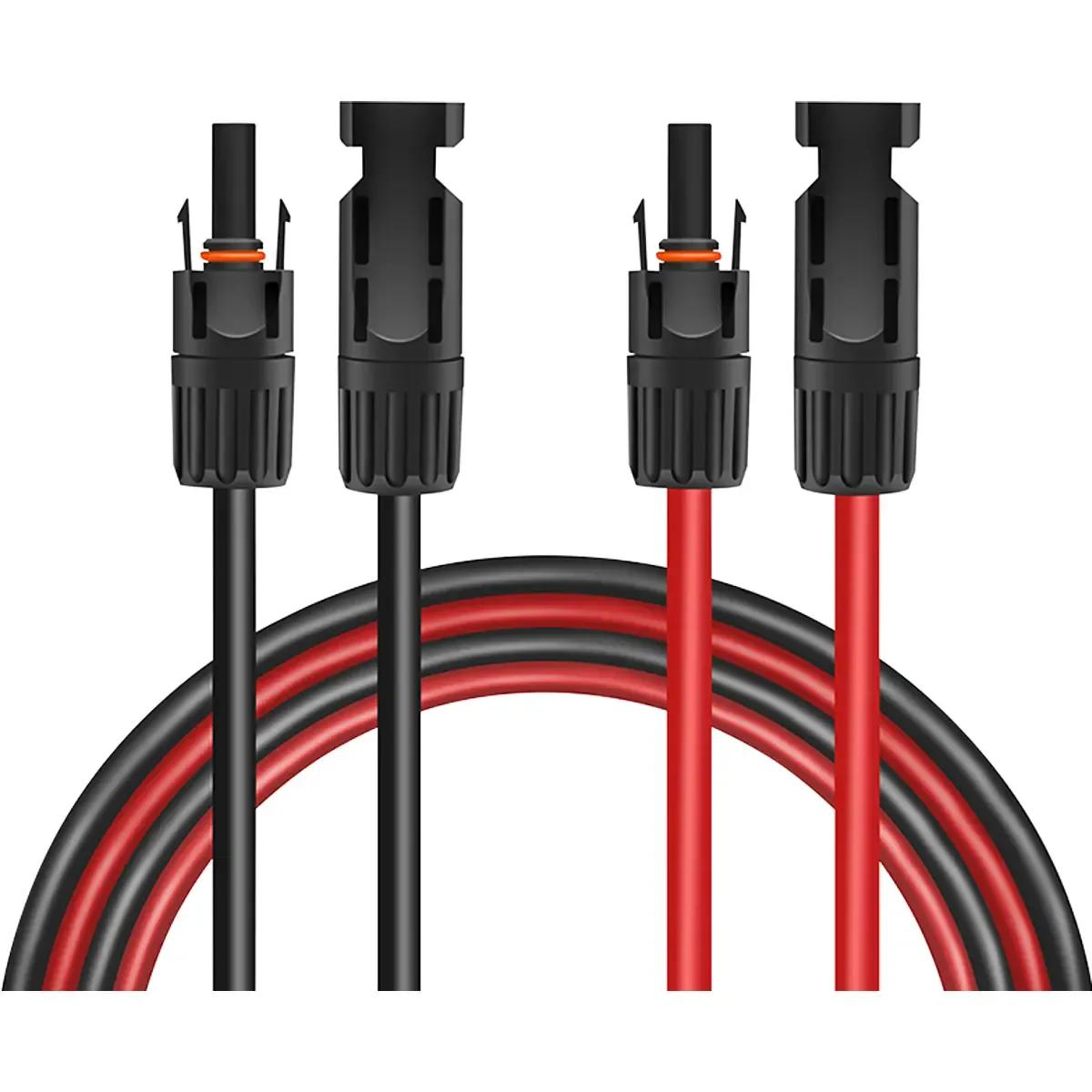 Conjunto de Cabos de Extensão Solar LOGILINK PHC0100 (1 m - MC4 macho - MC4 fêmea - Preto e Vermelho)