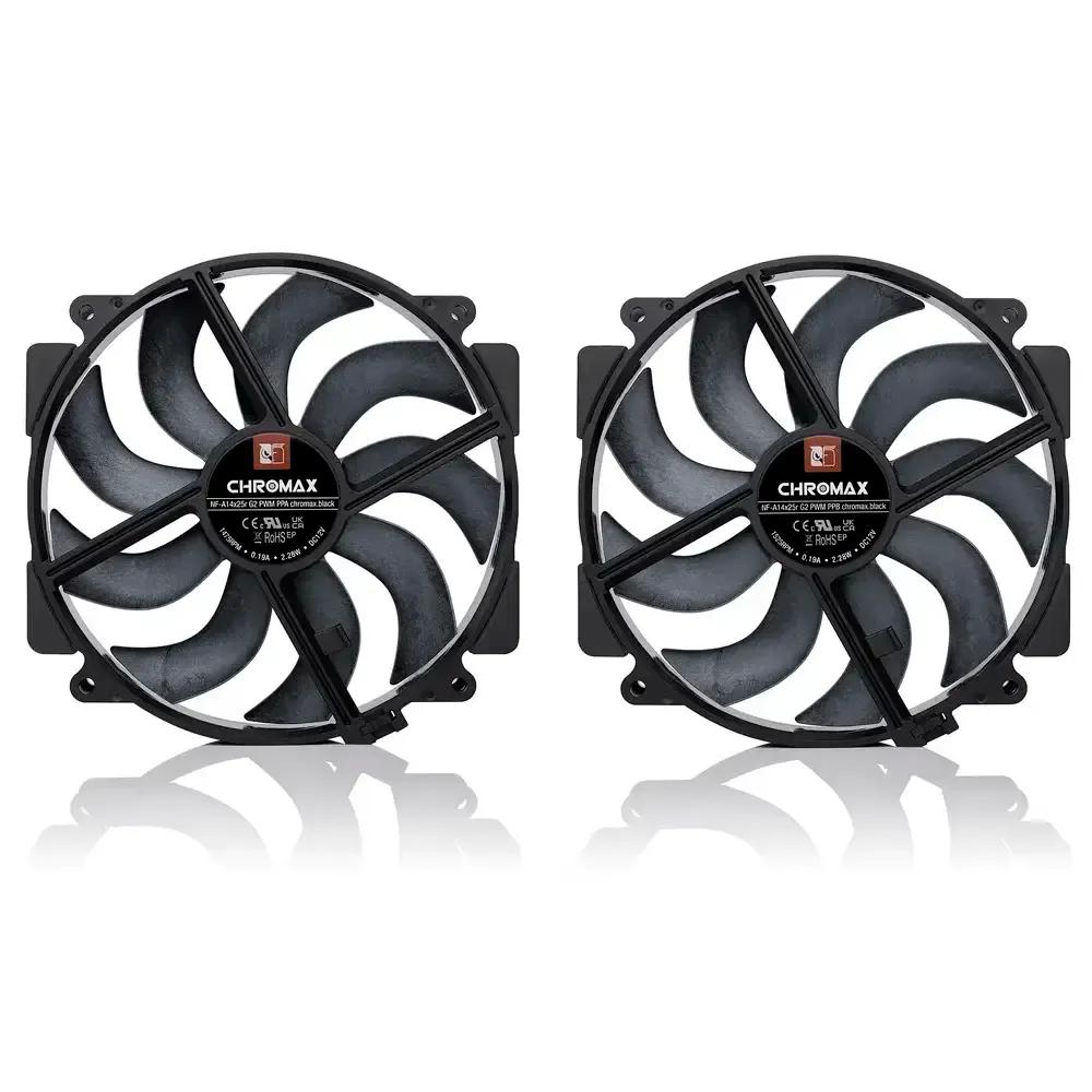 Ventoinhas para Caixa de Computador NOCTUA NF-A14x25r G2 PWM Sx2-PP chromax.black (PBT, ABS, silicone e borracha - Preto) — miniatura 3